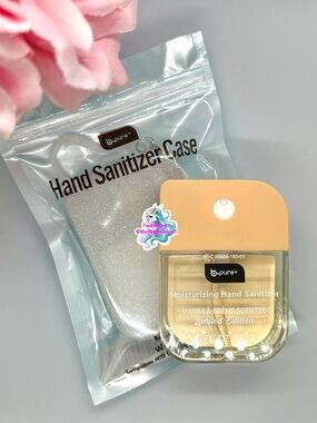 🫶 b.pure Vanilla Crème Limited Edition Hand Sanitizer & Clear Glitter Case